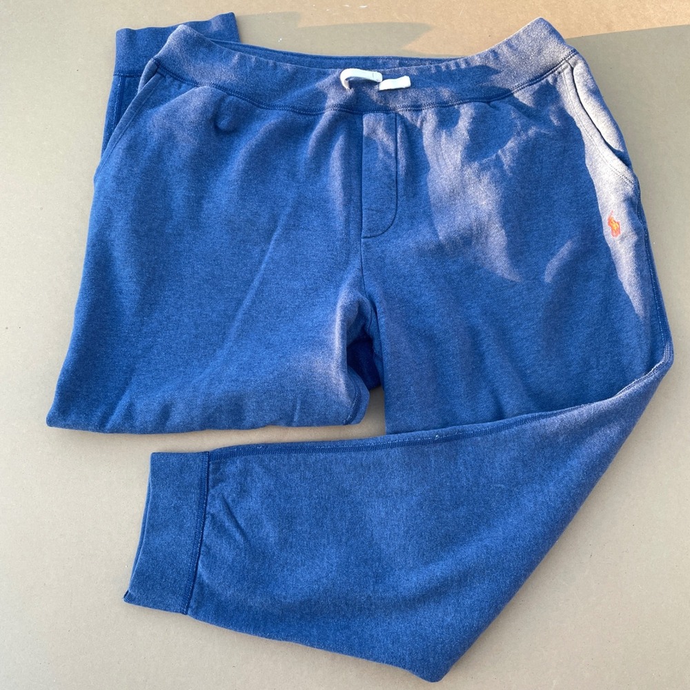 Polo Ralph Lauren Joggers Mens XXL Blue Casual Fleece Red Pony Logo Sweatpants